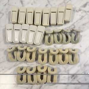 Joy Mangano Huggable Hangers Cream 13 Finger Clips & 15 Cascading mini Hooks